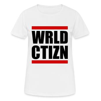 Wrld ctizn - world citizen - Women's Breathable T-Shirt - white - Front - AI Model Female 172 dark (172cm)