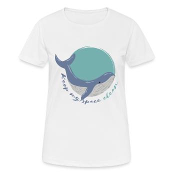 Halte meinen Raum sauber - Frauen T-Shirt atmungsaktiv - Weiß - Vorne - AI Model Female 172 dark (172cm)