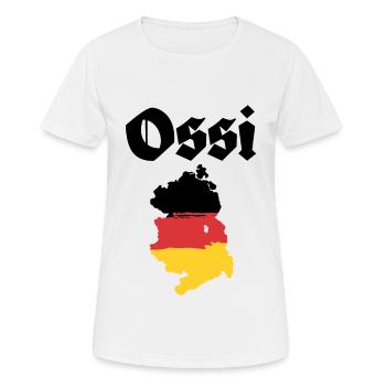 Ossi DDR Ostdeutschland - Frauen T-Shirt atmungsaktiv - Weiß - Vorne - AI Model Female 172 dark (172cm)