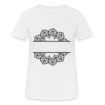 Mandala - Frauen T-Shirt atmungsaktiv - Weiß - Vorne - AI Model Female 172 dark (172cm)