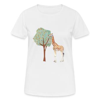 girafe | girafe - T-shirt respirant Femme - blanc - Devant - AI Model Female 172 dark (172cm)