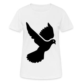 Symbole de la colombe - T-shirt respirant Femme - blanc - Devant - AI Model Female 172 dark (172cm)