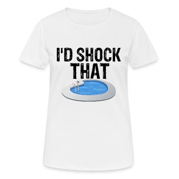 Pool Guy Design for PoolBoy and Pool Cleaner - Women's Breathable T-Shirt - white - Front - AI Model Female 172 dark (172cm)