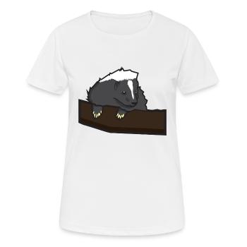 Skunk Skunk Marten Iltis Weasel Idée Cadeau - T-shirt respirant Femme - blanc - Devant - AI Model Female 172 dark (172cm)