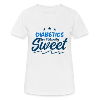 Diabetics are naturally sweet - Women's Breathable T-Shirt - white - Front - AI Model Female 172 dark (172cm)