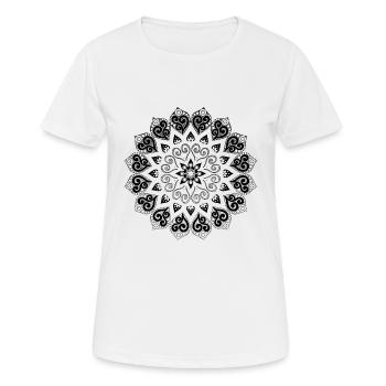 Mandala - Frauen T-Shirt atmungsaktiv - Weiß - Vorne - AI Model Female 172 dark (172cm)