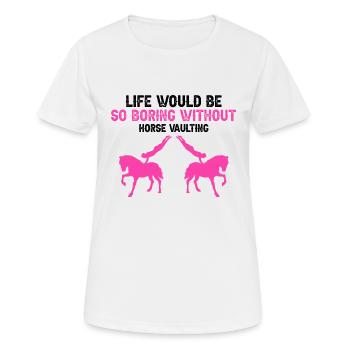 Conception de voûte et conception de chevaux de voûte - T-shirt respirant Femme - blanc - Devant - AI Model Female 172 dark (172cm)
