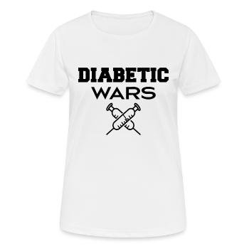 diabetic wars - T-shirt respirant Femme - blanc - Devant - AI Model Female 172 dark (172cm)