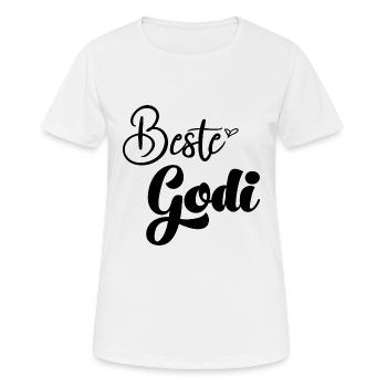 Beste Godi der Welt Patentante Tante Taufpatin - Frauen T-Shirt atmungsaktiv - Weiß - Vorne - AI Model Female 172 dark (172cm)