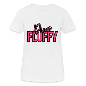 Diva moelleuse Citation drôle Citation de femmes drôles - T-shirt respirant Femme - blanc - Devant - AI Model Female 172 dark (172cm)