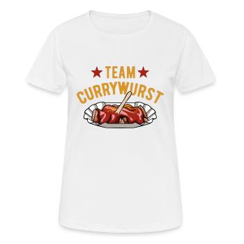Team Currywurst - Fast Food - Kult - Frauen T-Shirt atmungsaktiv - Weiß - Vorne - AI Model Female 172 dark (172cm)
