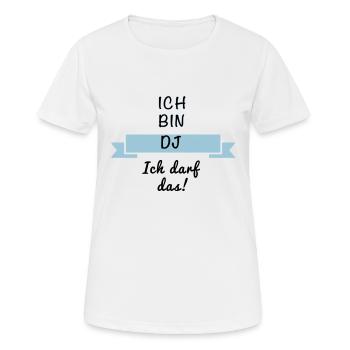 DJ Discjockey - Frauen T-Shirt atmungsaktiv - Weiß - Vorne - AI Model Female 172 dark (172cm)