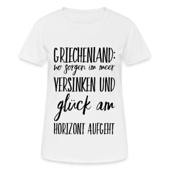 Lustiger Griechischer Spruch Griechenland Geschenk - Frauen T-Shirt atmungsaktiv - Weiß - Vorne - AI Model Female 172 dark (172cm)