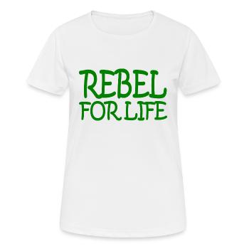 REBELLE POUR LA VIE - T-shirt respirant Femme - blanc - Devant - AI Model Female 172 dark (172cm)