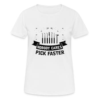 Conception de serrure de service de déverrouillage expert en serrure - T-shirt respirant Femme - blanc - Devant - AI Model Female 172 dark (172cm)