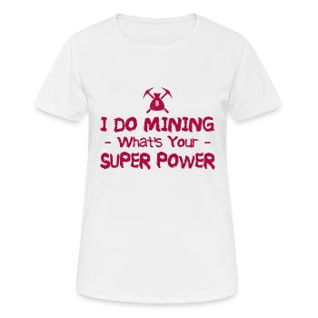 Exploitation minière - T-shirt respirant Femme - blanc - Devant - AI Model Female 172 dark (172cm)