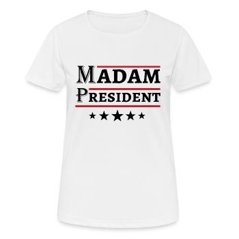 Frau Präsidentin 2024 - Frauen T-Shirt atmungsaktiv - Weiß - Vorne - AI Model Female 172 dark (172cm)