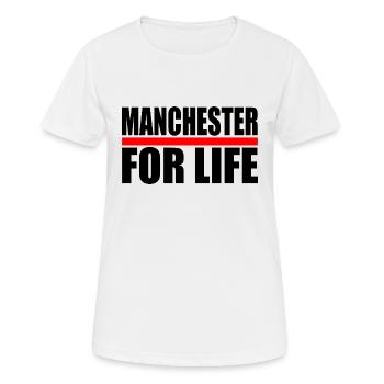 Manchester - T-shirt respirant Femme - blanc - Devant - AI Model Female 172 dark (172cm)
