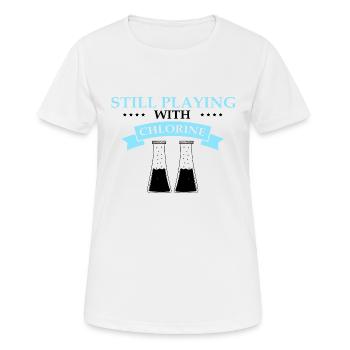 Pool Guy Design pour PoolBoy et Pool Cleaner - T-shirt respirant Femme - blanc - Devant - AI Model Female 172 dark (172cm)