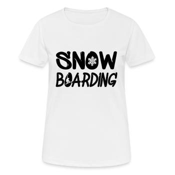 Snowboarding - Frauen T-Shirt atmungsaktiv - Weiß - Vorne - AI Model Female 172 dark (172cm)
