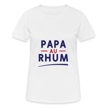 Papa au rhum - T-shirt respirant Femme - blanc - Devant - AI Model Female 172 dark (172cm)