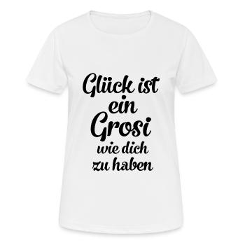 Glück ist es ein Grosi wie dich zu haben Oma - Frauen T-Shirt atmungsaktiv - Weiß - Vorne - AI Model Female 172 dark (172cm)