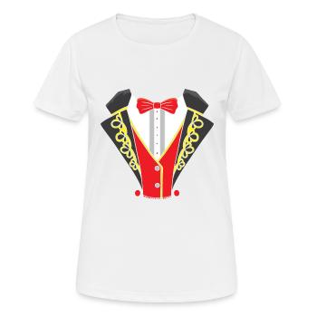Zirkus Kostüm - Frauen T-Shirt atmungsaktiv - Weiß - Vorne - AI Model Female 172 dark (172cm)