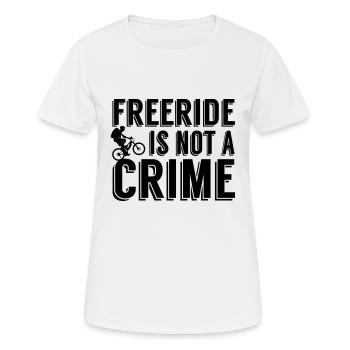 Freeride is not a crime - Women's Breathable T-Shirt - white - Front - AI Model Female 172 dark (172cm)