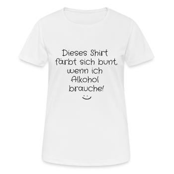 Holi Festival Spruch Outfit - Frauen T-Shirt atmungsaktiv - Weiß - Vorne - AI Model Female 172 dark (172cm)