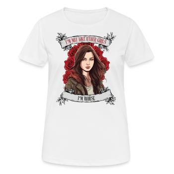 Ich bin nicht wie andere Frauen, ich bin schlimmer - Frauen T-Shirt atmungsaktiv - Weiß - Vorne - AI Model Female 172 dark (172cm)
