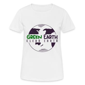 Grüne Erde, Klare Erde - Frauen T-Shirt atmungsaktiv - Weiß - Vorne - AI Model Female 172 dark (172cm)