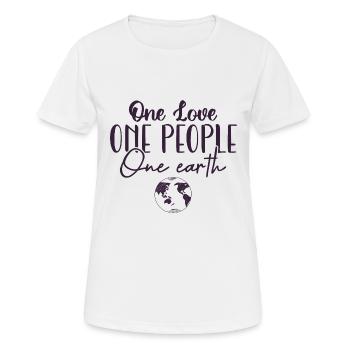 Weltfriedenstag - Frauen T-Shirt atmungsaktiv - Weiß - Vorne - AI Model Female 172 dark (172cm)