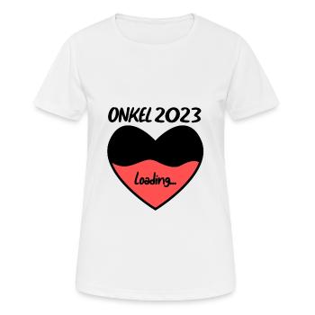 Onkel 2023 herz loading - Frauen T-Shirt atmungsaktiv - Weiß - Vorne - AI Model Female 172 dark (172cm)