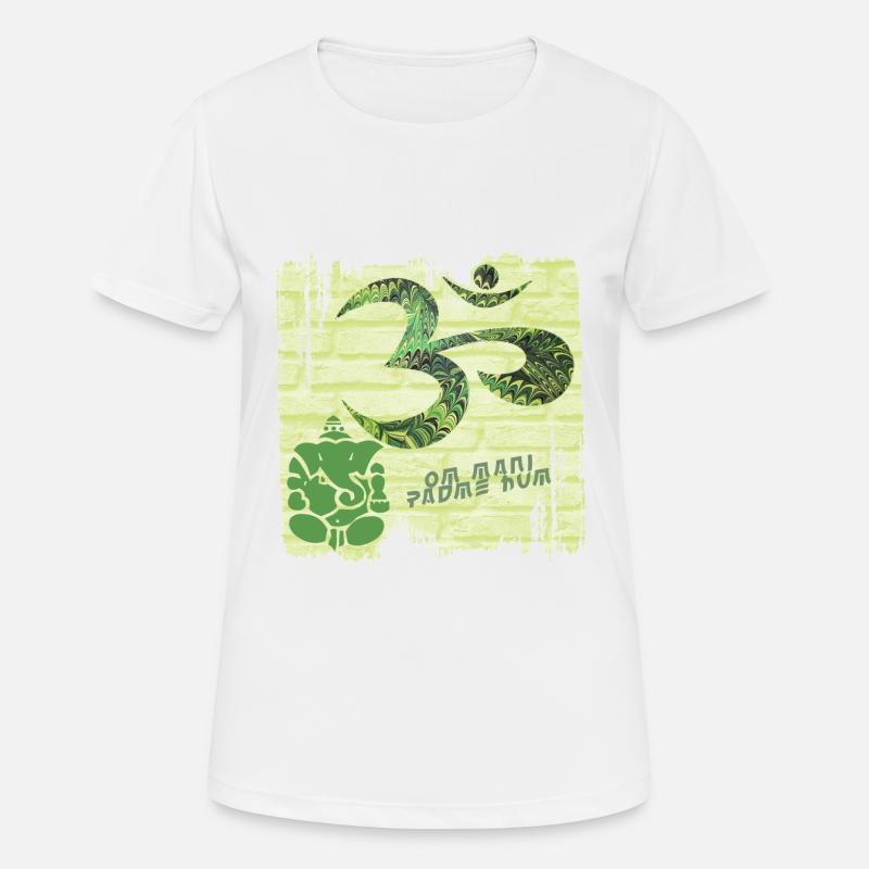 OM with Ganesha E 35 - Women's Breathable T-Shirt - white