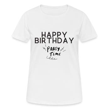 Happy Birthday - Women's Breathable T-Shirt - white - Front - AI Model Female 172 dark (172cm)