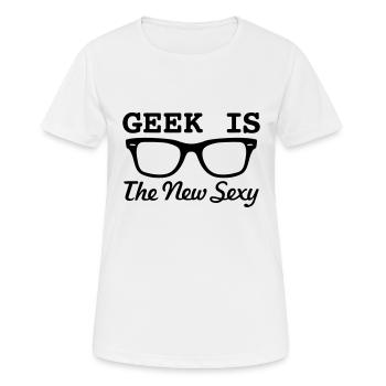 GEEKS ARE SEXY! - Women's Breathable T-Shirt - white - Front - AI Model Female 172 dark (172cm)