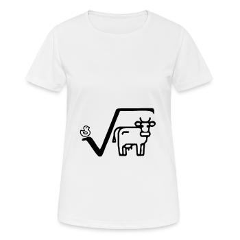 Racine de canard de vache - T-shirt respirant Femme - blanc - Devant - AI Model Female 172 dark (172cm)