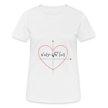 mathematische formel für ein herz - Frauen T-Shirt atmungsaktiv - Weiß - Vorne - AI Model Female 172 dark (172cm)