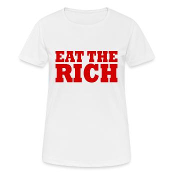 Eat the rich - Women's Breathable T-Shirt - white - Front - AI Model Female 172 dark (172cm)