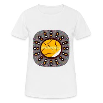 STADTMENSCH - Club WoW - Frauen T-Shirt atmungsaktiv - Weiß - Vorne - AI Model Female 172 dark (172cm)