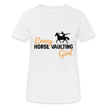 Conception de voûte et conception de chevaux de voûte - T-shirt respirant Femme - blanc - Devant - AI Model Female 172 dark (172cm)