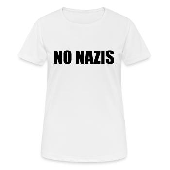 No nazis - Frauen T-Shirt atmungsaktiv - Weiß - Vorne - AI Model Female 172 dark (172cm)