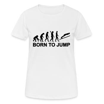 Skispringen - Frauen T-Shirt atmungsaktiv - Weiß - Vorne - AI Model Female 172 dark (172cm)