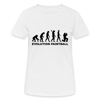Paintball - Frauen T-Shirt atmungsaktiv - Weiß - Vorne - AI Model Female 172 dark (172cm)