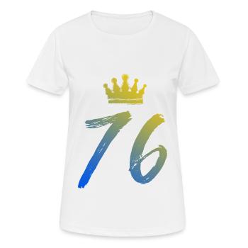 76 Couronne numérique - T-shirt respirant Femme - blanc - Devant - AI Model Female 172 dark (172cm)