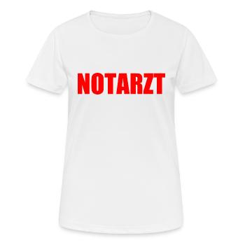 Notarzt - Frauen T-Shirt atmungsaktiv - Weiß - Vorne - AI Model Female 172 dark (172cm)