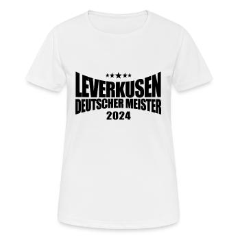 Leverkusen - Deutscher Meister 2024 - Frauen T-Shirt atmungsaktiv - Weiß - Vorne - AI Model Female 172 dark (172cm)