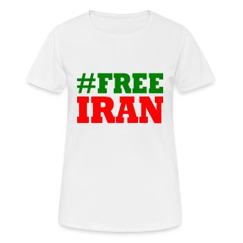 Free iran - T-shirt respirant Femme - blanc - Devant - AI Model Female 172 dark (172cm)