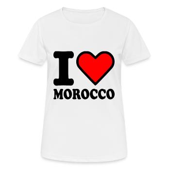 I love morocco - T-shirt respirant Femme - blanc - Devant - AI Model Female 172 dark (172cm)