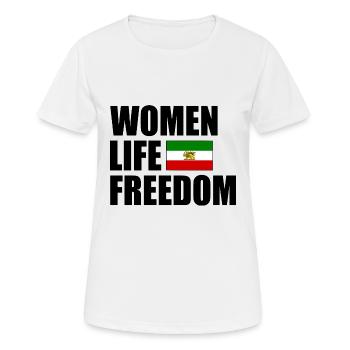 Women life freedom - T-shirt respirant Femme - blanc - Devant - AI Model Female 172 dark (172cm)